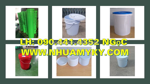 Thùng đựng sơn 30 lít tròn, vỏ thùng đựng sơn 22 lít, xô nhựa 20 lít tròn, thùng nhựa vuông  lít đựng nhớt