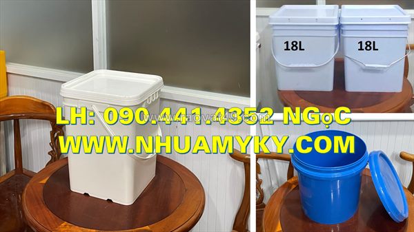 Thùng đựng sơn 5 lít tại củ chi giá tại xưởng, vỏ thùng sơn 4 lít quai nhựa, thùng nhựa 1 lít đựng mực in