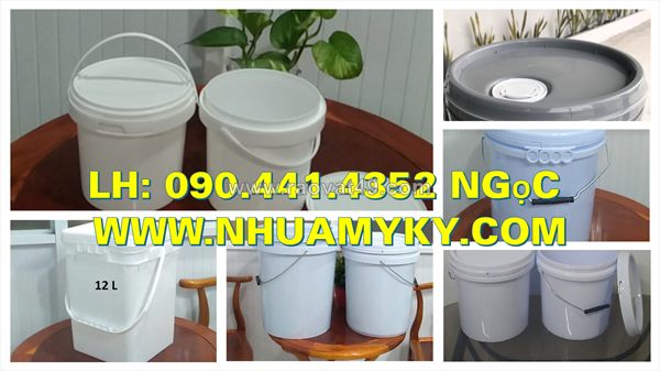Thùng đựng sơn 5 lít tại củ chi giá tại xưởng, vỏ thùng sơn 4 lít quai nhựa, thùng nhựa 1 lít đựng mực in