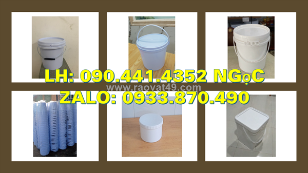 Thùng nhựa 16 lít đựng sơn gel, thùng đựng sơn chống thấm 12 lít, xô nhựa cao cấp 10 lít đựng sơn nhám