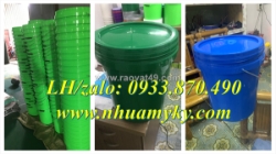 Thùng nhựa 16 lít trộn màu, thùng nhựa 12 lít đựng sơn nội thất, xô nhựa 10 lít đựng sơn ngoại thất