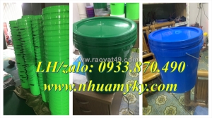 Thùng nhựa 16 lít trộn màu, thùng nhựa 12 lít đựng sơn nội thất, xô nhựa 10 lít đựng sơn ngoại thất