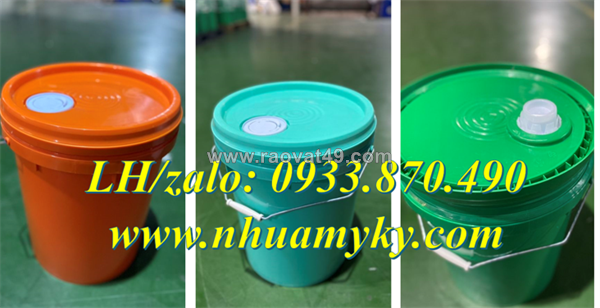 Thùng nhựa 16 lít trộn màu, thùng nhựa 12 lít đựng sơn nội thất, xô nhựa 10 lít đựng sơn ngoại thất