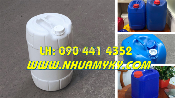Thùng nhựa 22 lít tròn đựng dầu nhớt, giá can nhựa 25 lít đựng chất thải, can nhựa 30 lít đựng hóa chất nhà máy