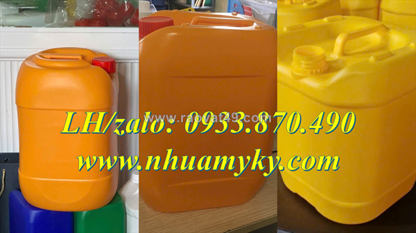 Thùng nhựa 25 lít đựng axit nồng độ cao, can nhựa 22 lít đựng hóa chất chuyên dụng