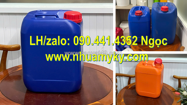 Thùng nhựa 30 lít đựng dung dịch gốc dầu, can nhựa 25 lít đựng xăng, sx can nhựa 20l đựng hóa chất theo yêu cầu