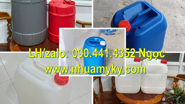 Thùng nhựa 30 lít đựng dung dịch gốc dầu, can nhựa 25 lít đựng xăng, sx can nhựa 20l đựng hóa chất theo yêu cầu