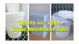Thùng nhựa 5 lít trồng rau, xô nhựa 10 lít đựng sơn gel, thùng nhựa 12 lít đựng sơn nhám