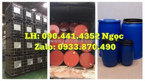 Thùng phuy nhựa 120 lít đựng nguyên liệu, thùng phuy nhựa 100 lít dự trữ nước sạch, thùng phuy nhựa 60l