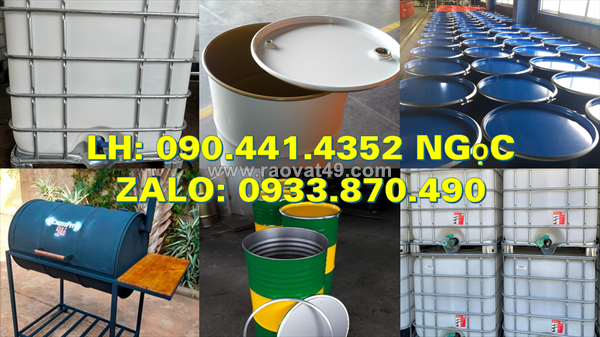 Thùng phuy nhựa 220 lít đựng hóa chất, vỏ thùng phuy nhựa 120 lít, thùng đựng hóa chất 100 lít