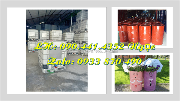 Thùng phuy nhựa 220 lít làm phao nổi, thùng phuy nhựa 120 lít đựng hóa chất, vỏ thùng phuy nhựa 100 lít