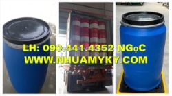 Thùng phuy nhựa 30 lít muối dưa cà, thùng phuy nhựa 50 lít đựng hóa chất, vỏ thùng phuy nhựa 60 lít xanh