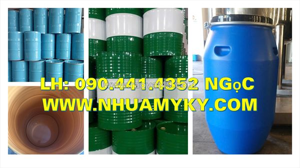 Thùng phuy nhựa 30 lít muối dưa cà, thùng phuy nhựa 50 lít đựng hóa chất, vỏ thùng phuy nhựa 60 lít xanh
