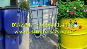 Thùng phuy nhựa 30 lít thái lan, thùng phuy 50 lít đựng hóa chất, vỏ thùng phuy nhựa 60 lít đựng hóa chất