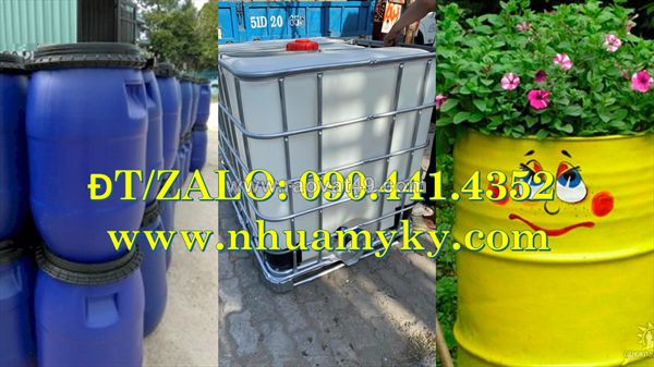 Thùng phuy nhựa 30 lít thái lan, thùng phuy 50 lít đựng hóa chất, vỏ thùng phuy nhựa 60 lít đựng hóa chất