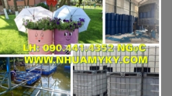 Thùng phuy nhựa 50 lít đựng thực phẩm, thùng phuy xanh 120 lít đựng dung môi, thùng phuy 220l làm phao bè