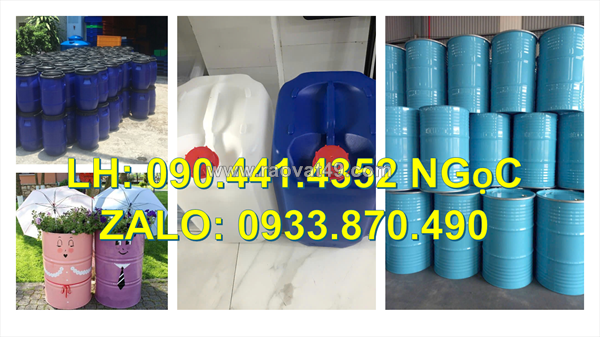 Thùng phuy nhựa 60 lít đựng hóa chất, vỏ thùng phuy nhựa 120 lít đựng hóa chất đậm đặc, nồng độ bào mòn cao