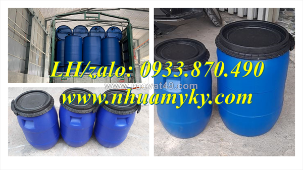 Thùng phuy nhựa 60 lít đựng sữa bò, vỏ thùng phuy nhựa 120 lít đựng thực phẩm xuất khẩu