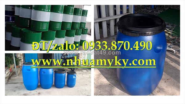 Thùng phuy sắt cũ 220 lít đựng phân bón, thùng phuy sắt 220 lít cũ làm khung xe đạp, thùng phuy sắt cũ giá rẻ