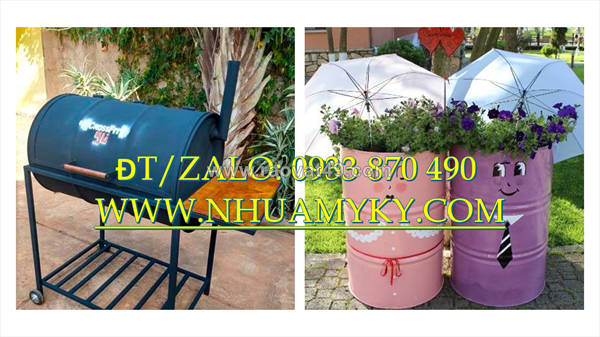 Thùng phuy sắt qua sử dụng 220 lít nhiều công dụng, giới thiệu thùng phuy sắt 220 lít đựng hóa chất