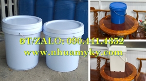 Thùng sơn 10 lít nhựa nguyên sinh, sản xuất vỏ thùng sơn 12 lít dày đặc, thùng nhựa đựng sơn 16 lít tròn