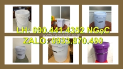 Thùng sơn 10 lít trơn, vỏ thùng sơn 20 lít cao cấp, thùng nhựa 22 lít vuông, xô nhựa 30 lít đựng sơn dầu