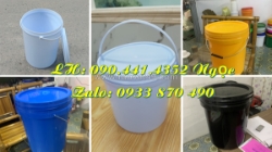 Thùng sơn nhựa 10 lít dày, thùng đựng sơn 12 lít giá rẻ, vỏ thùng sơn  lít chống thấm dính
