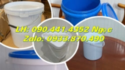 Thùng sơn nhựa pp chính phẩm, giá thùng sơn trơn 10 lít, vỏ thùng sơn 12 lít giá rẻ