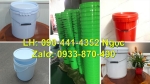 Thùng sơn trơn 20 lít màu trắng, vàng, đen, đỏ… giá rẻ, thùng đựng sơn 22 lít màu trắng nắp rót