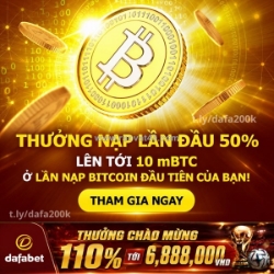 Thưởng nạp lần đầu 50% – tối đa 10 mbtc