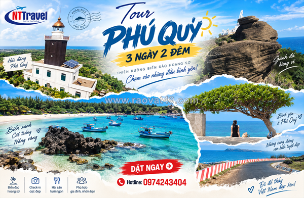 Tour đảo phú quý 3 ngày 2 đêm trọn gói 3.990k | villa view biển, bbq hải sản, lặn ngắm san hô