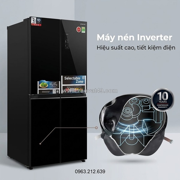 Tủ lạnh hitachi 4 cánh 422 lít hr4n7462dsxvn, hr4n7462dsdxvn, hr4n7462dsgbvn
