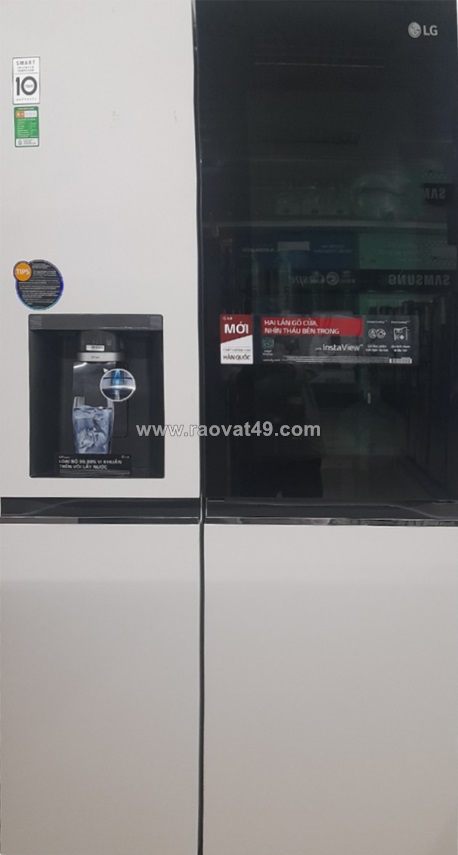 Tủ lạnh side by side lg inverter 635 lít gr-x257bg, gr-x257bl