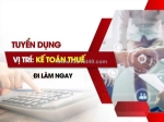 Tuyển kế toán thuế có kinh nghiệm làm ở tân phú