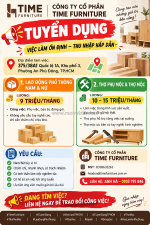 Tuyển lđpt, thợ phụ mộc, thợ mộc tp.hcm
