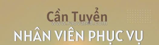 Tuyển nhân viên phục vụ quán nhậu ở q10