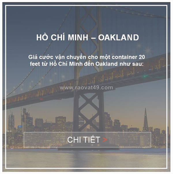 Vận chuyển hàng hóa fcl hồ chí minh đến oakland