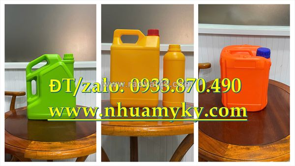 Vỏ can nhựa 1 lít đựng thuốc bvtv, can 2 lít đựng thuốc trừ sâu, can nhựa tròn 5 lít đựng dung dịch gốc dầu