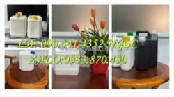 Vỏ can nhựa 2 lít đựng thuốc nhuộm, can nhựa 5 lít đựng chất làm mềm