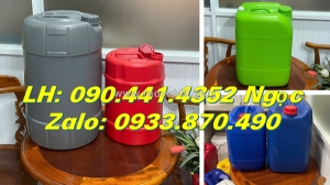Vỏ can nhựa 20 lít trơn, can nhựa 25 lít đựng nhiên liệu, thùng nhựa 30 lít xanh đựng chất lỏng hóa học
