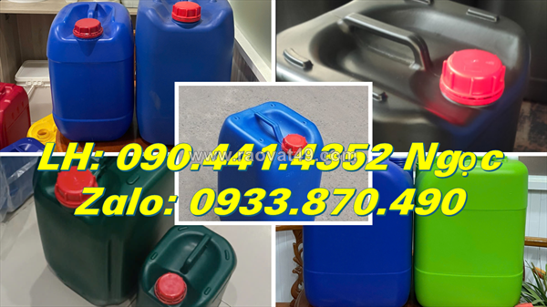 Vỏ can nhựa 20 lít trơn, can nhựa 25 lít đựng nhiên liệu, thùng nhựa 30 lít xanh đựng chất lỏng hóa học