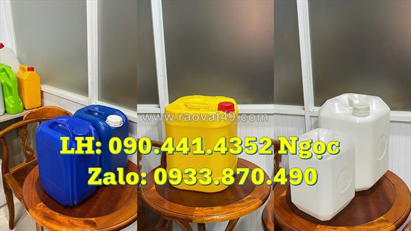 Vỏ thùng nhựa 24 lít đựng rượu, can nhựa 25 lít đựng thuốc diệt cỏ, can nhựa 30 lít đựng thuốc diệt chuột