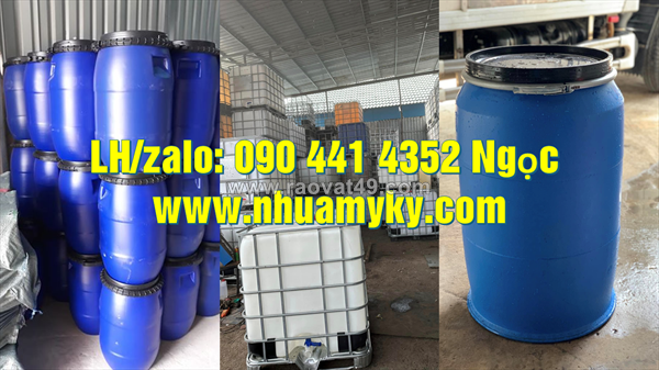 Vỏ thùng phuy nhựa 120 lít, thùng phuy sắt 220 lít làm bồn rửa mặt, thùng phuy sắt làm bàn ghế quán cà phê