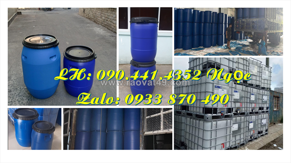 Vỏ thùng phuy sắt đựng hóa chất rắn nắp hở, thùng phuy sắt 220 lít đựng hóa chất mới và qua sử dụng