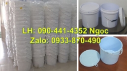 Xô nhựa 20 lít tròn đựng thực phẩm, thùng sơn 22 lít vuông, vỏ thùng sơn 30 lít nhựa pp chính phẩm
