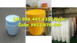 Xưởng sx vỏ thùng sơn 5 lít màu trắng, thùng sơn 10 lít quai nhựa, thùng sơn nhựa 20 lít nắp rót