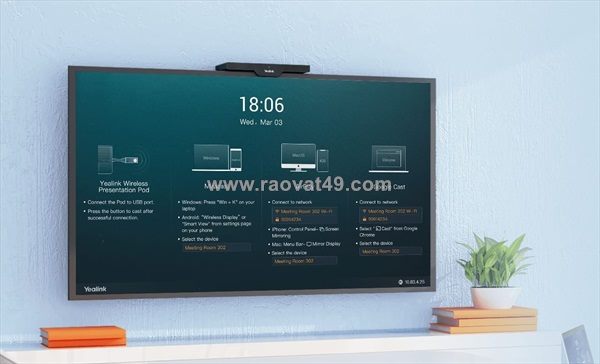 Yealink roomcast e2 – trình chiếu không dây 4k, họp thông minh!